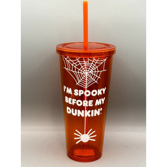 Dunkin Donuts 24oz Halloween Tumbler I'm Spooky Before My Dunkin - Picture 1 of 3
